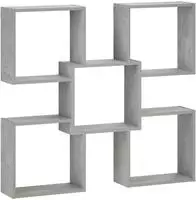 vidaXL Wandregal Betongrau 99,5 x 17 x 91 cm Holzwerkstoff