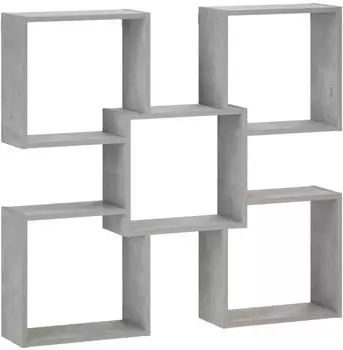 vidaXL Wandregal Holzwerkstoff betongrau, 99,5x17x91cm