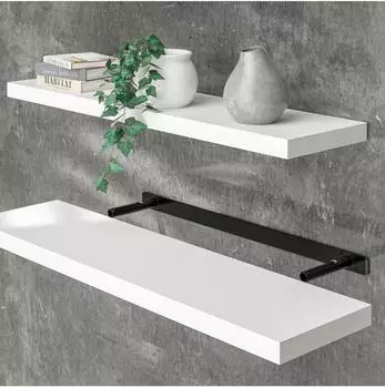 Casaria Schweberegal 90cm, MDF, matt wei&szlig; (107751)