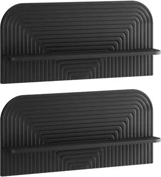 vidaXL Wandregal 2er-Set schwarz 80,5x13,5x37,5cm Holzwerkstoff