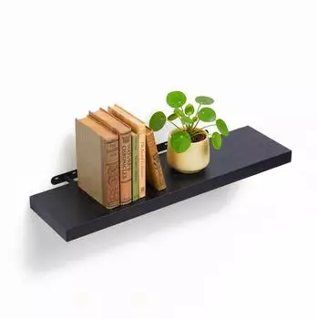 Relaxdays Wandregal MDF & Metall, 100x23x4cm