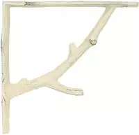 vidaXL Wandregalhalterungen 12 stk. Antik Wei&szlig; 10 x 10 x 3 cm Stahl