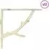 vidaXL Wandregalhalterungen 12 Stk. antik weiß 10x10x3cm Stahl (42038846)