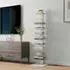 en.casa Eksjö Standregal 10 Ablagen, Stahl, weiß, 150x39x39cm