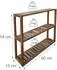 Relaxdays Badezimmer-Wandregal Holz 60x15x54cm
