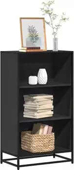 vidaXL B&uuml;cherregal schwarz 60x35x107,5cm Holzwerkstoff (849114)