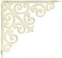 vidaXL Wandregalhalterungen 12 stk. Antik Wei&szlig; 24 x 24 x 3,5 cm Stahl
