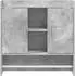 vidaXL Wandregal mit Wandhalterung, Holzwerkstoff, betongrau, 80x36x80cm (8011374)