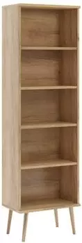 Bettso IKON B&uuml;cherregal 5 F&auml;cher, goldene Eiche, 46x180cm