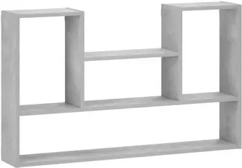 vidaXL Wandregal betongrau 100x17x60cm Holzwerkstoff