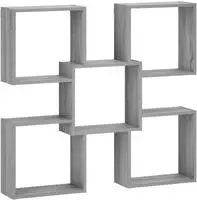 vidaXL Wandregal Sonoma-Grau 99,5 x 17 x 91 cm Holzwerkstoff