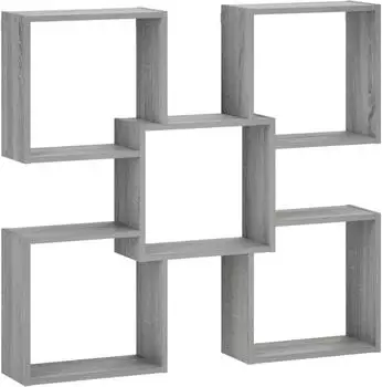 vidaXL Wandregal Sonoma-Grau 99,5x17x91cm Holzwerkstoff