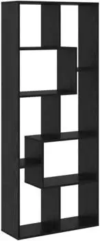 vidaXL B&uuml;cherregal 8 Ebenen, Schwarz Eichen-Optik, 67x25x162cm (869252)