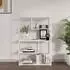 en.casa Sievi Standregal Metall, weiß matt, 126x85x35cm