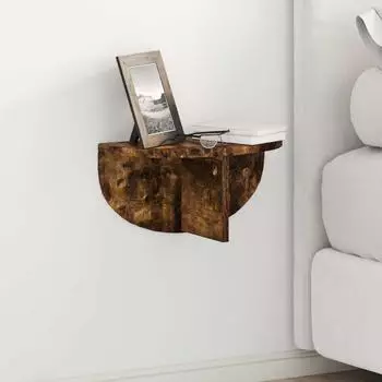 vidaXL Wandregal Holzwerkstoff, R&auml;uchereiche, 38x19x19cm