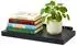 Relaxdays Wandregal Holzoptik & Metall, schwarz, 50x23x4cm