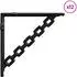 vidaXL Wandregalhalterungen 12 Stk., schwarz, 10,5x10,5x3cm, Stahl (42038920)