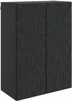 vidaXL Wandschrank 66 x 34,5 x 90 cm Holzwerkstoff Schwarz
