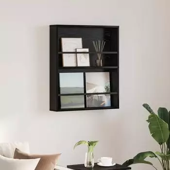 vidaXL Magazinregal Holzwerkstoff schwarz, Eichen-Optik, 60x12x70cm (890828)