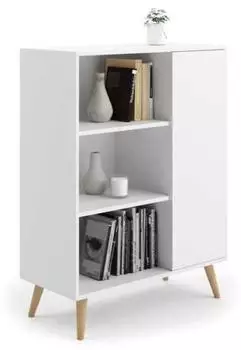 RAUMHIRSCH Fondi Bücherregal weiß, Holzwerkstoff, 90x116x40cm (800001457290)