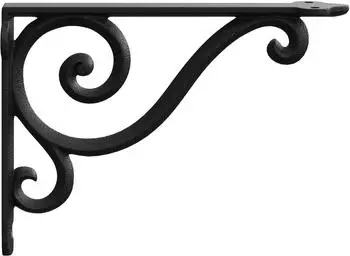 vidaXL Wandregalhalterungen 12er-Set, schwarz, 12,5x17x3cm, Stahl (42038872)