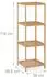 Relaxdays Badregal Bambus, schmal, 4 Ablagen, 38x116,5x39,5cm