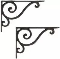 vidaXL Wandregalhalterungen 2 stk. Antikbraun 23,5 x 28 x 3,5 cm Stahl