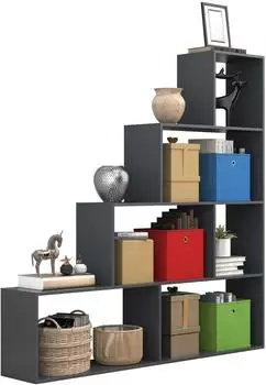 VCM Dubila L Treppenregal Raumteiler, anthrazit