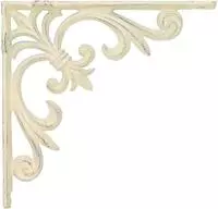 vidaXL Wandregalhalterungen 12 stk. Antik Wei&szlig; 14,5 x 14,5 x 3 cm