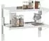 vidaXL Wandregal 2 Böden 75x30x60cm Edelstahl silber (30313)
