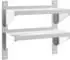 vidaXL Wandregal 2 Böden 50x23,5x48cm silber Edelstahl (30317)