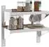 vidaXL Wandregal 2 Böden 50x23,5x48cm silber Edelstahl (30317)