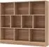 Costway Bücherregal 10 Fächer, 3 Ebenen, 120x24x104cm (ON32969ZM)
