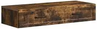 vidaXL Wandmontierter Beistelltisch Ger&auml;ucherte Eiche Holzwerkstoff