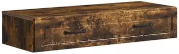 vidaXL Wandmontierter Beistelltisch, ger&auml;ucherte Eiche, Holzwerkstoff (899350)