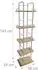 Relaxdays Standregal 5 Ablagen, 143x38x24cm, weiß/natur