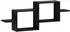 vidaXL Wandregal schwarz, Eichen-Optik, 95x17x37cm, Holzwerkstoff