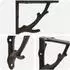 vidaXL Wandregalhalterungen 2 Stk. antikbraun 14x14x4cm Stahl (42038850)