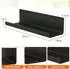 LuxusKollektion Wandregal selbstklebend, Kunststoff, schwarz, 32cm, 4er-Set