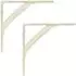 vidaXL Wandregalhalterungen 2er-Set antik weiß 14,5x14,5x3,5cm (42038885)