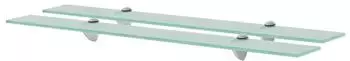 vidaXL Schweberegale 2 Stk. Glas 8mm, 80x10cm (3051499)