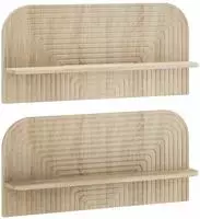 vidaXL Wandregal 2 stk. Sonoma-Eiche 80,5 x 13,5 x 37,5 cm