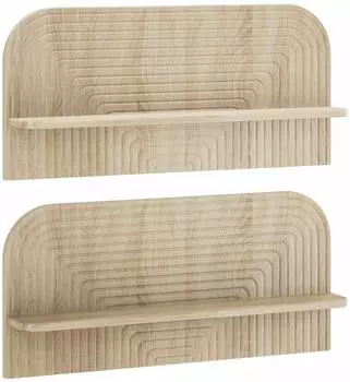vidaXL Wandregal 2er-Set Sonoma-Eiche 80,5x13,5x37,5cm