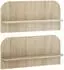 vidaXL Wandregal 2er-Set Sonoma-Eiche 80,5x13,5x37,5cm