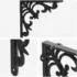 vidaXL Wandregalhalterungen 2 Stk. schwarz 21,5x21,5x3,5cm Stahl