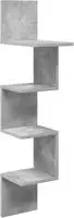 vidaXL Wandregal Wandhalterung Betongrau 32 x 21 x 107 cm