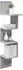 vidaXL Wandregal mit Wandhalterung betongrau 32x21x107cm