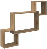 vidaXL Wandregal Wandhalterung Artisan-Eiche 91,5 x 15 x 76 cm