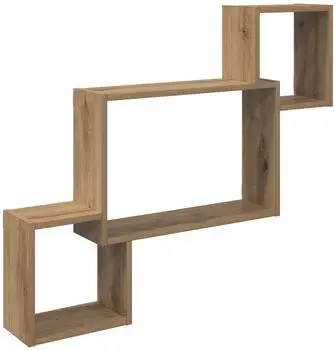 vidaXL Wandregal mit Wandhalterung Artisan-Eiche 91,5x15x76cm (8012123)