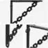 vidaXL Wandregalhalterungen 2 Stk., schwarz, 10,5x10,5x3cm, Stahl (42038917)